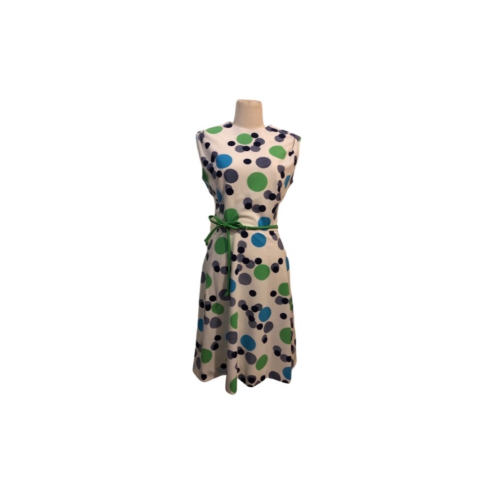 Vintage Polka Dot  Mini 70s Dress  with matching belt - Picture 2 of 5